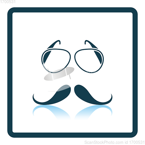 Image of Glasses and mustache icon