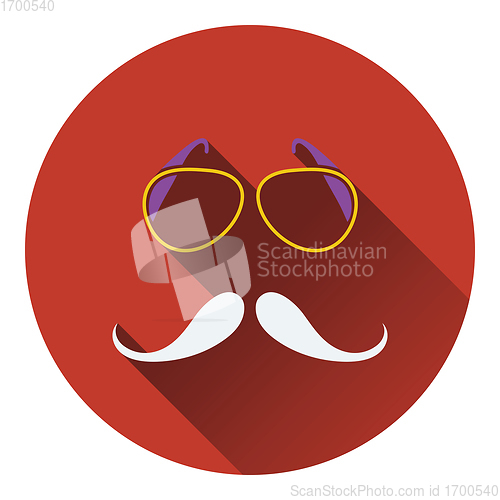 Image of Glasses and mustache icon