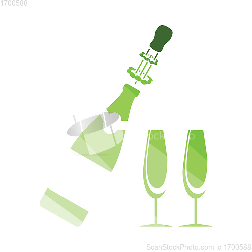 Image of Party champagne and glass icon