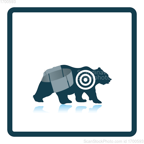 Image of Bear silhouette with target  icon