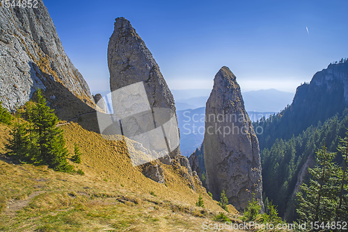 Image of Beautiful mountain large rocks, stacked stone
