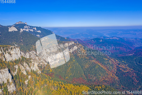 Image of Aerial rocky mountain landscape