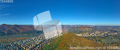 Image of City panorama in beautiful autumn day