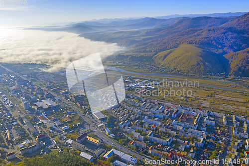 Image of Fog on river valley