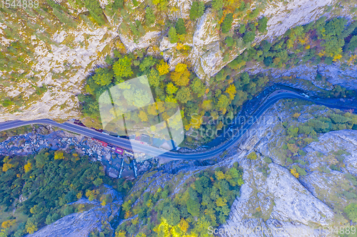 Image of Gorge mountain road from above