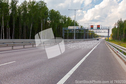 Image of Toll road. Russian highway number M11