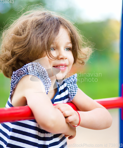 Image of Portrait of a cute little girl