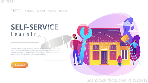 Image of DIY repair concept landing page.