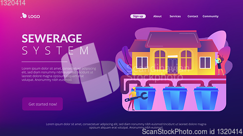 Image of Sewerage system concept landing page.