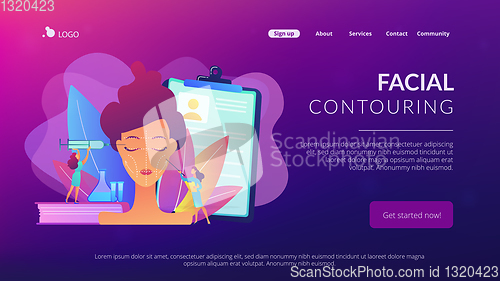 Image of Facial contouring concept landing page.