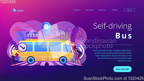 Image of Autonomous public transport concept landing page.