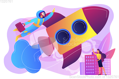 Image of Space travel concept vector illustration.