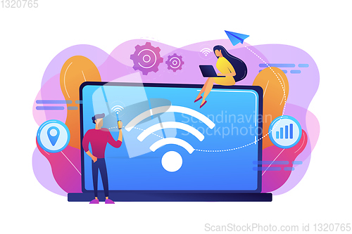 Image of Wi-fi connection concept vector illustration.