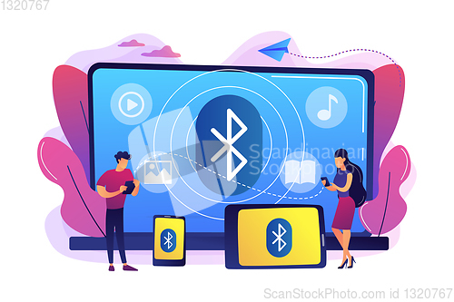 Image of Bluetooth connection concept vector illustration.