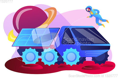 Image of Mars rover concept vector illustration.