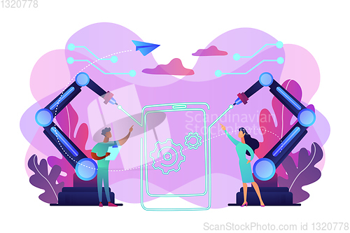 Image of Laser technologies concept vector illustration.