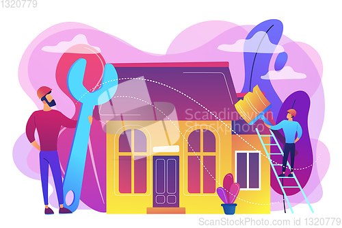 Image of DIY repair concept vector illustration.