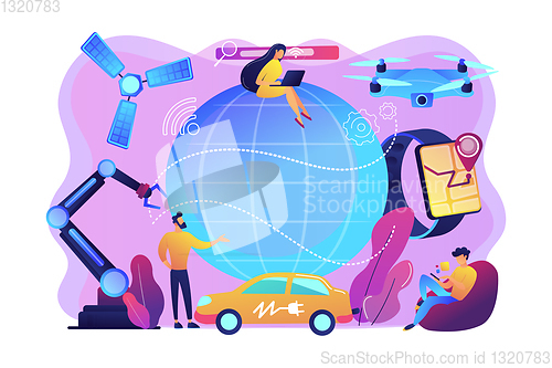 Image of Technological revolution concept vector illustration.