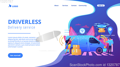 Image of Autonomous courier concept landing page.