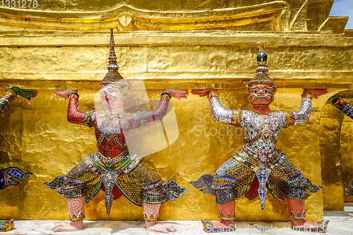 Image of Yaksha statue, Grand Palace, Bangkok, Thailand