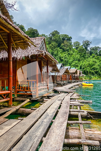 Image of Floating village in Cheow Lan Lake, Khao Sok, Thailand