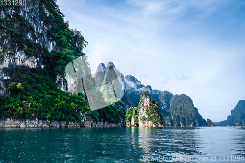 Image of Cheow Lan Lake cliffs, Khao Sok National Park, Thailand