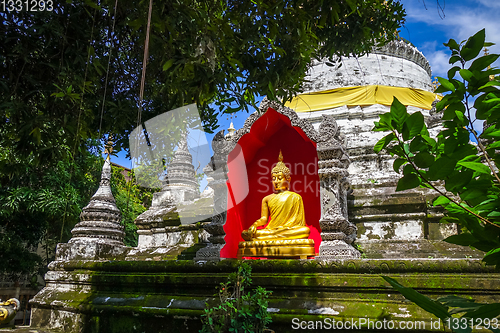 Image of Wat Buppharam temple pagoda, Chiang Mai, Thailand