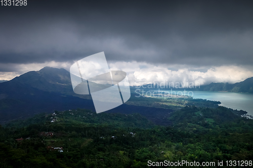 Image of Gunung batur volcano and lake, Bali, Indonesia