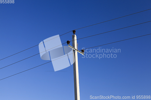 Image of Electric pole, close-up