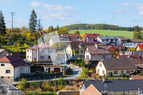 Image of small village in autumn season