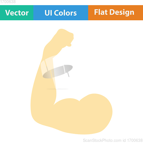 Image of Flat design icon of Bicep