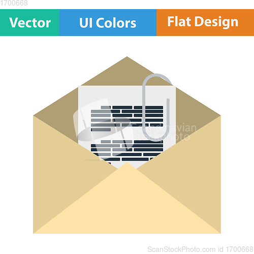 Image of Mail with attachment icon