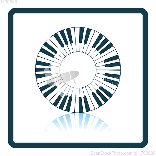 Image of Piano circle keyboard icon