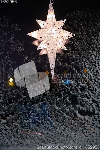 Image of Star for lightning in the window and decoration during the winter time