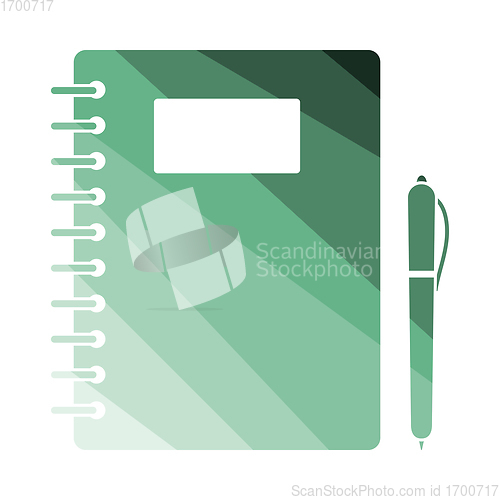 Image of Exercise book with pen icon