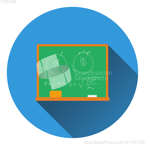 Image of Flat design icon of Classroom blackboard in ui colors