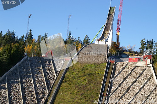 Image of Holmenkollen ski jump in Oslo in 2008