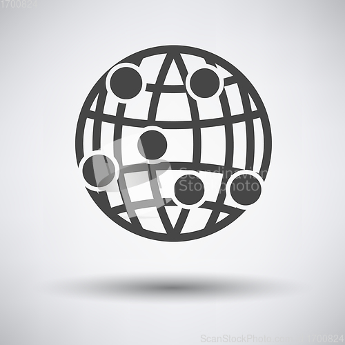 Image of Globe connection point icon