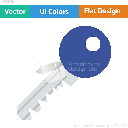 Image of Flat design icon of Key 