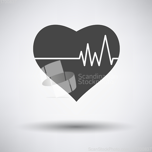 Image of Heart with cardio diagram icon