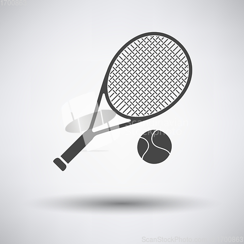 Image of Tennis rocket and ball icon