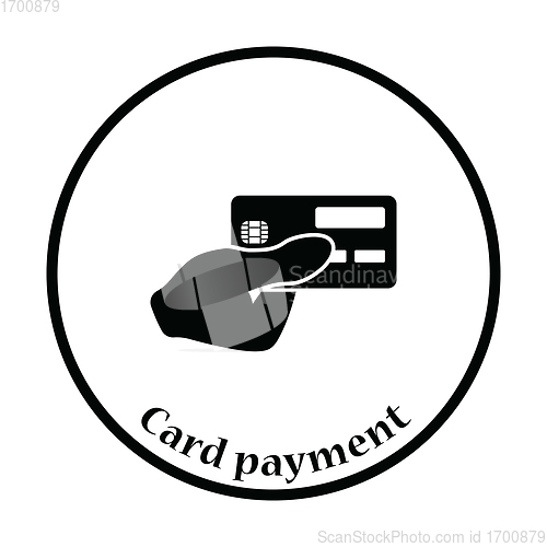 Image of Hand holding credit card icon