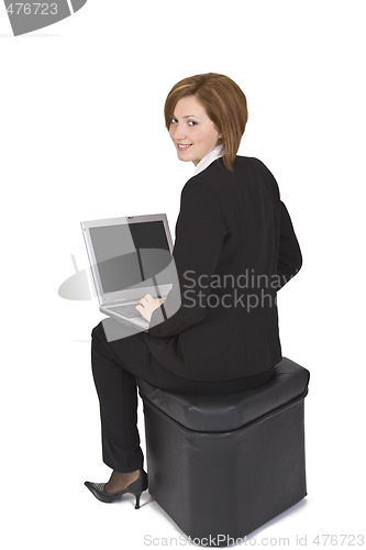 Image of Businesswoman with laptop