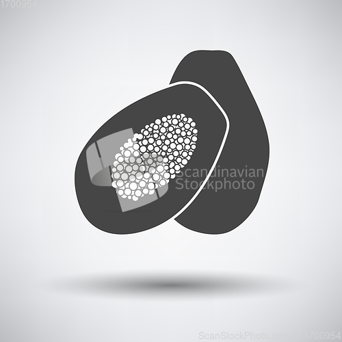 Image of Papaya icon on gray background 