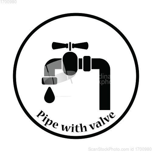 Image of Icon of  pipe with valve