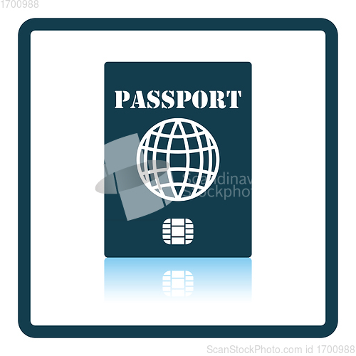 Image of Passport with chip icon