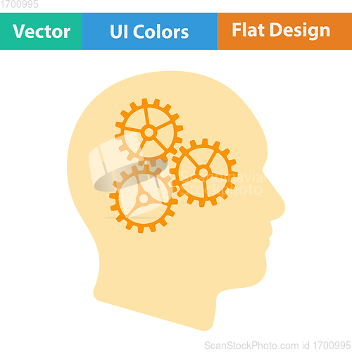 Image of Flat design icon of Brainstorm