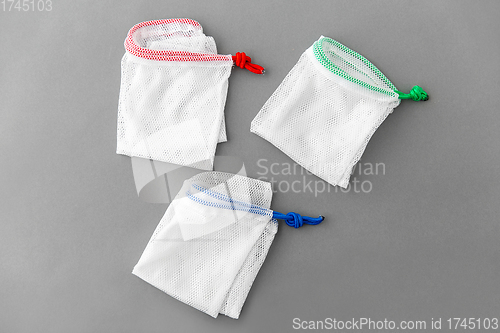 Image of reusable bags or totes for food shopping
