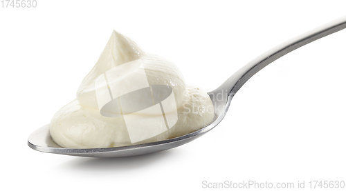 Image of spoon of whipped mascarpone cream cheese