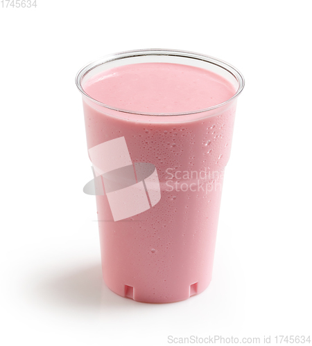 Image of pink strawberry milkshake